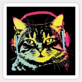 Gamer Cat Music Lover Sticker